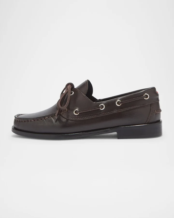 Harris Calfskin Lace-Up Loafers