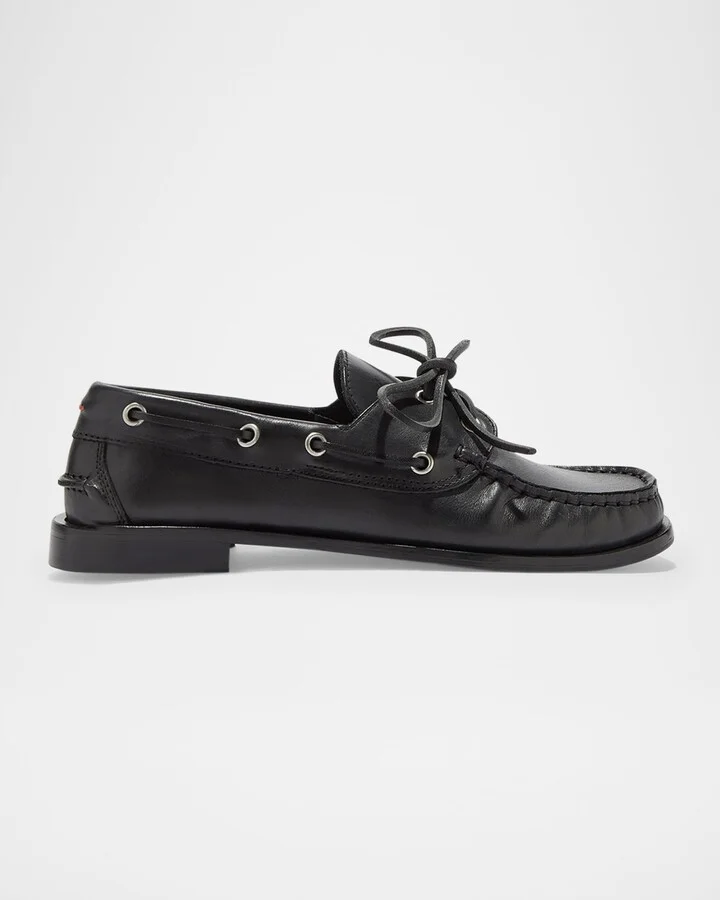Harris Calfskin Lace-Up Loafers