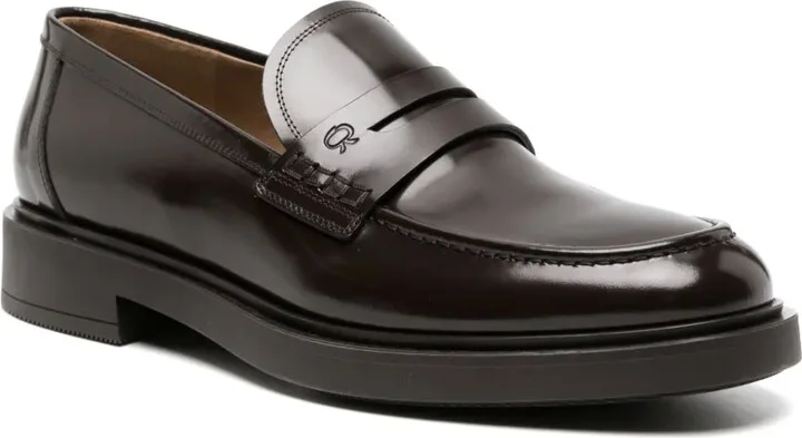 Harris debossed-logo leather loafers - Image 2