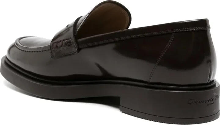 Harris debossed-logo leather loafers - Image 3