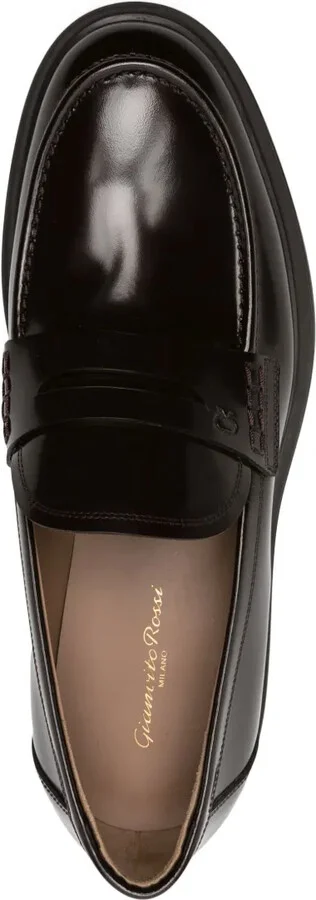 Harris debossed-logo leather loafers - Image 4