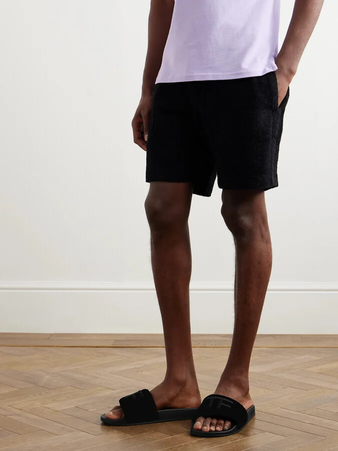 Harris Logo-Embroidered Velvet Slides - Image 2