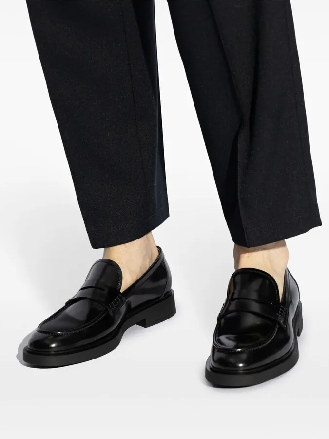 Harris polished-leather penny loafers - Image 5