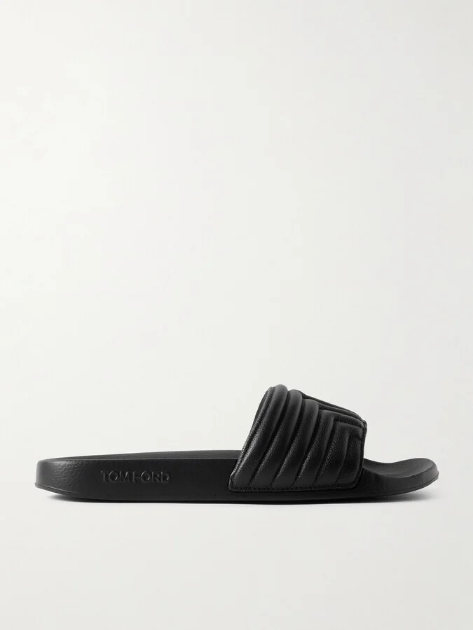 Harris Quilted Leather Slides