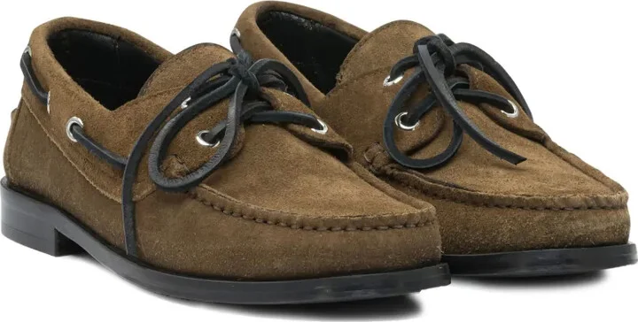 Harris suede leather lace-up loafers - Image 2