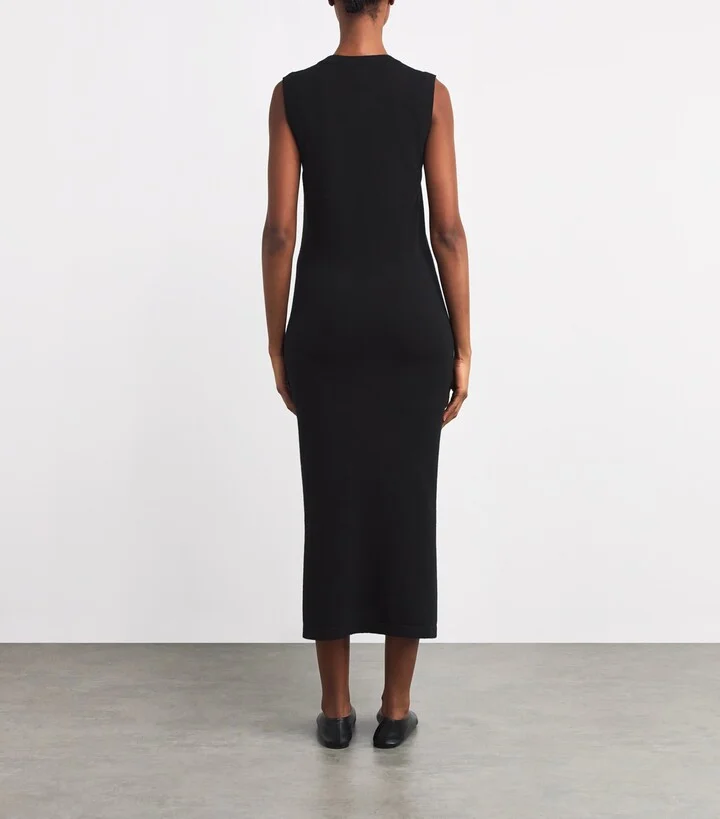 Harrods Cashmere Sleeveless Midi Dress - Image 3