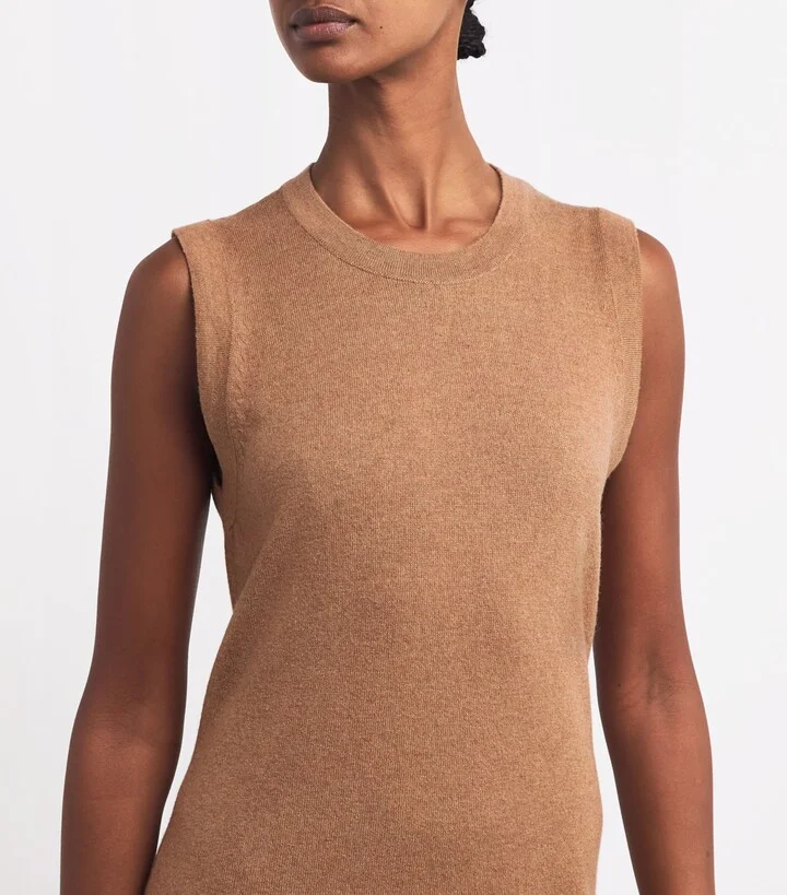 Harrods Cashmere Sleeveless Midi Dress - Image 4