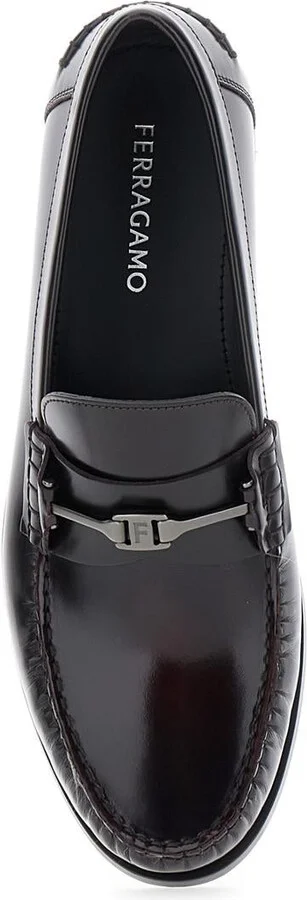 'Harry' Black Loafers With Almond Toe And Logo Plaque Detail In Leather Man - Image 4