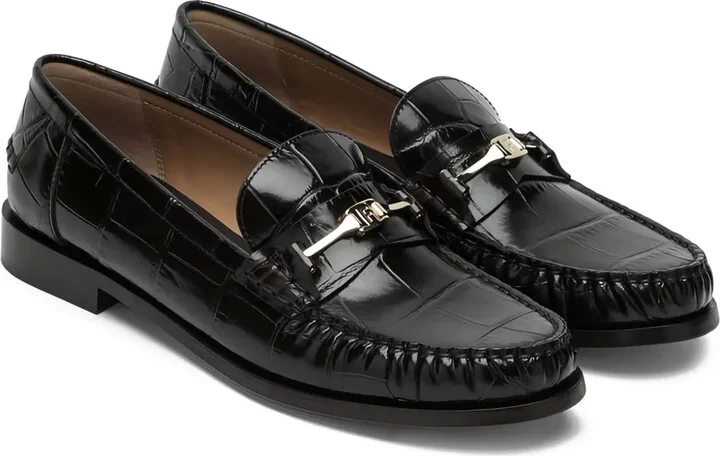 Harry crocodile-embossed loafers