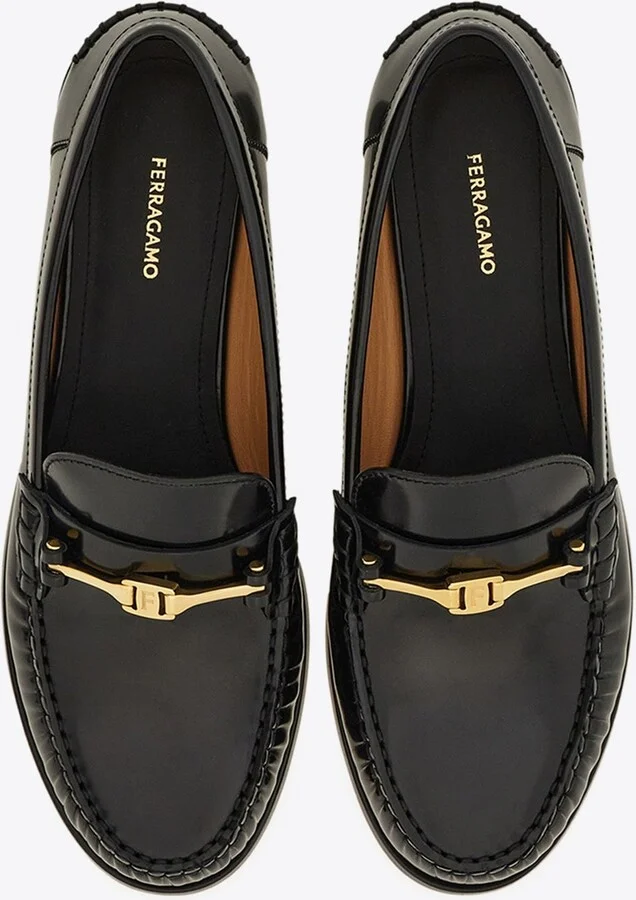 Harry F-Buckle Leather Loafers - Image 2