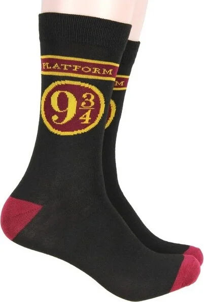 Harry Potter Platform 9 3/4 Hogwarts Express Adult Crew Socks