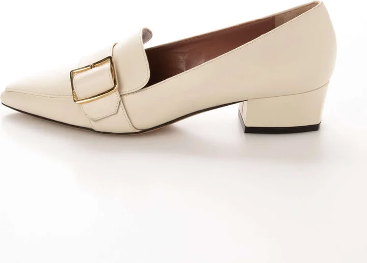 Harumi Women's 6223783 Bone Calf Leather Buckled Mules