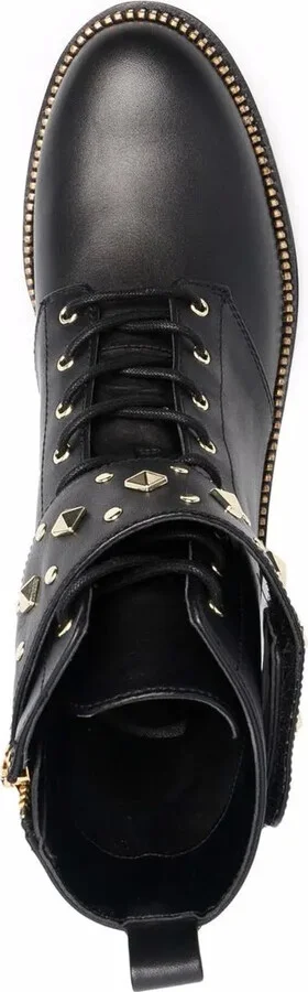 Haskell spike-strap leather boots - Image 4