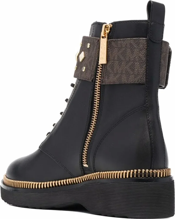 Haskell studded logo leather boots - Image 3
