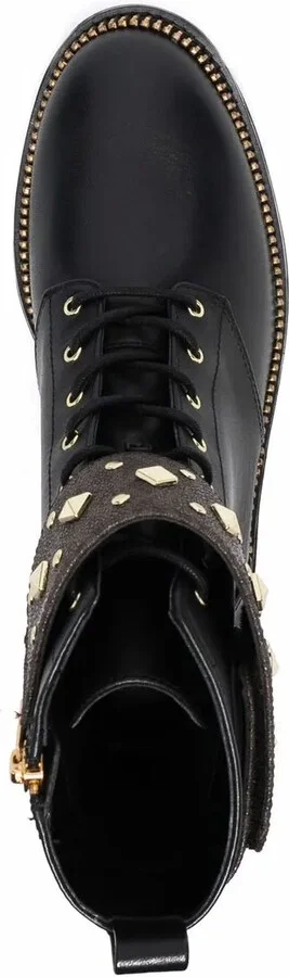 Haskell studded logo leather boots - Image 4