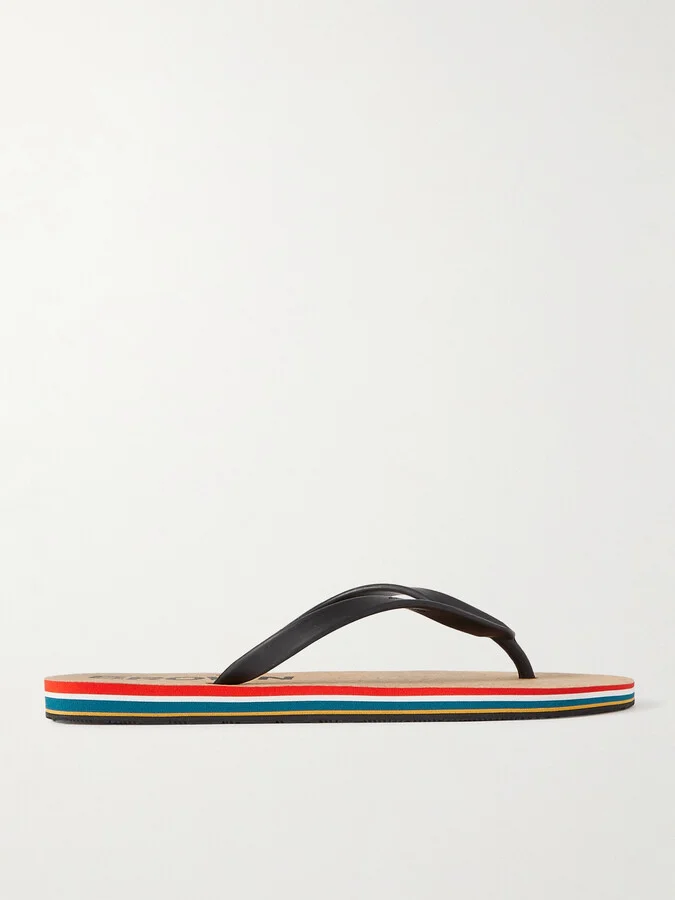 Haston Logo-Debossed Rubber and Cork Flip Flops