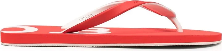Haston logo flat flip-flops