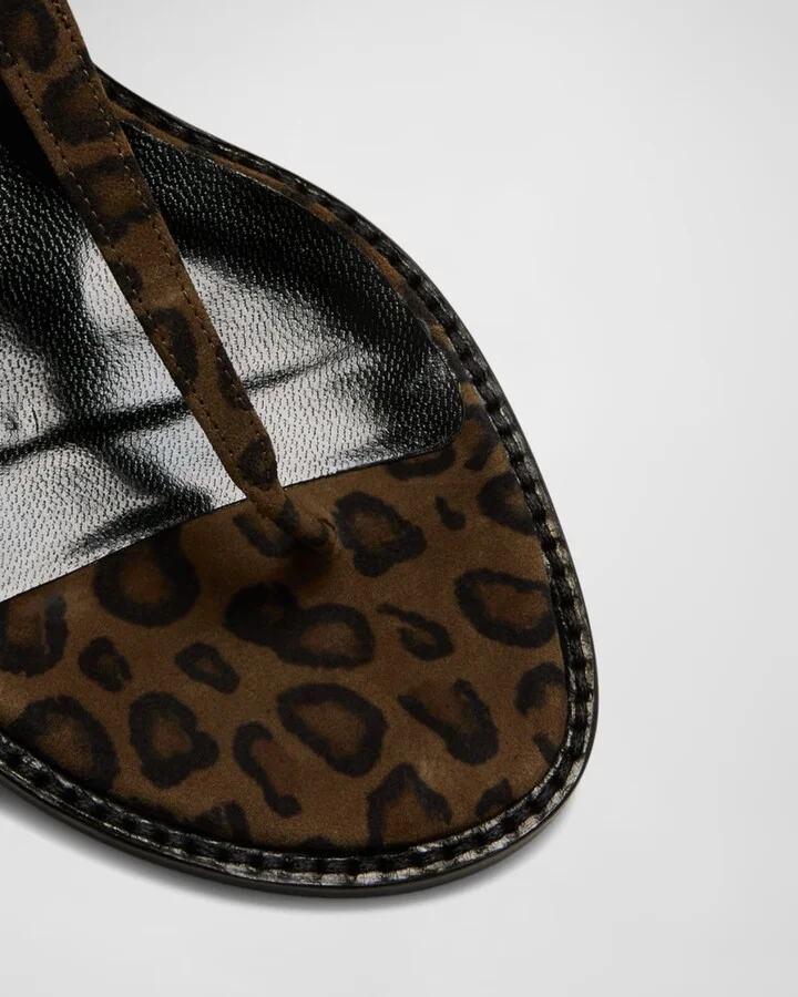 Hata Leopard Thong Slingback Sandals - Image 2