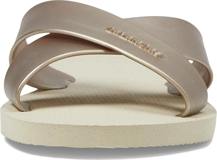 Havaianas Aqua Metallic Women's Sandals Beige : EU 39-40 (US Men's 7-8 - Women's 9-10) M, Rubber - Image 2