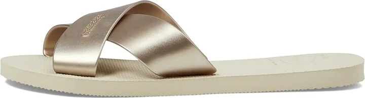 Havaianas Aqua Metallic Women's Sandals Beige : EU 39-40 (US Men's 7-8 - Women's 9-10) M, Rubber - Image 5
