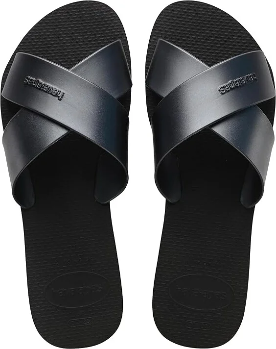 Havaianas Aqua Metallic Women's Sandals Black : EU 39-40 (US Men's 7-8 - Women's 9-10) M, Rubber - Image 2