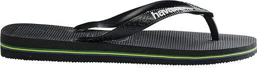 Havaianas Brazil Logo Flip Flop Sandal Men's Sandals Black/Black : EU 39/40 (US Men's 8) M, Rubber - Image 3
