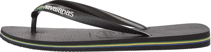 Havaianas Brazil Logo Flip Flop Sandal Men's Sandals Black/Black : EU 39/40 (US Men's 8) M, Rubber - Image 7