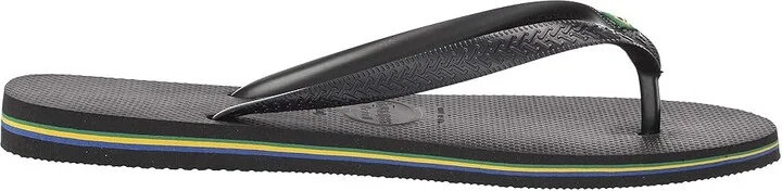 Havaianas Brazil Logo Flip Flop Sandal Men's Sandals Black/Black : EU 39/40 (US Men's 8) M, Rubber - Image 8
