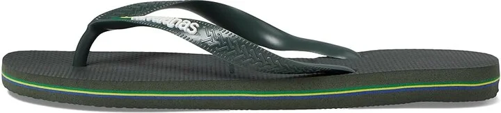 Havaianas Brazil Logo Flip Flop Sandal Men's Sandals Green Olive : EU 45/46 ( US Men's 13) M, Rubber - Image 4