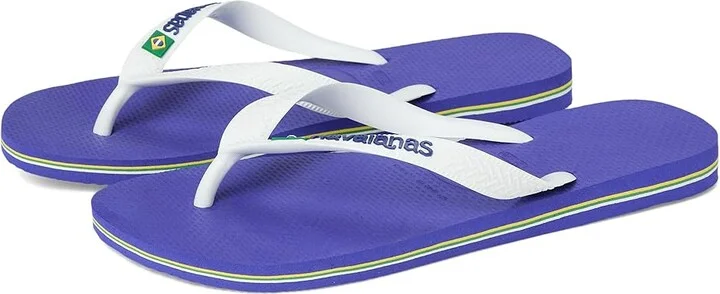 Havaianas Brazil Logo Flip Flop Sandal Men's Sandals Marine Blue : EU 39/40 (US Men's 8) M, Rubber