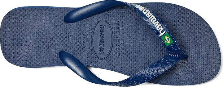 Havaianas Brazil Logo Flip Flop Sandal Men's Sandals Navy Blue : EU 39/40 (US Men's 8) M, Rubber - Image 2