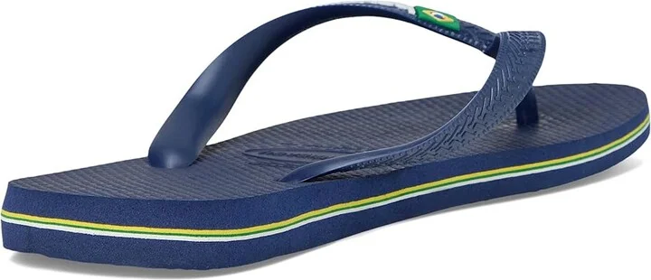 Havaianas Brazil Logo Flip Flop Sandal Men's Sandals Navy Blue : EU 39/40 (US Men's 8) M, Rubber - Image 4