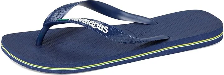 Havaianas Brazil Logo Flip Flop Sandal Men's Sandals Navy Blue : EU 39/40 (US Men's 8) M, Rubber - Image 5