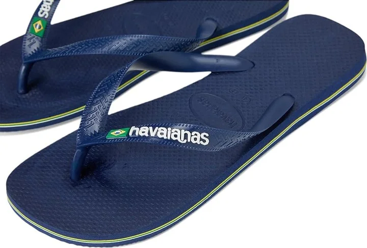 Havaianas Brazil Logo Flip Flop Sandal Men's Sandals Navy Blue : EU 39/40 (US Men's 8) M, Rubber - Image 7