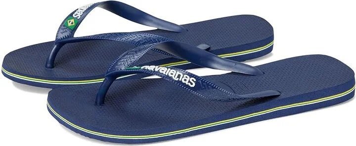 Havaianas Brazil Logo Flip Flop Sandal Men's Sandals Navy Blue : EU 39/40 (US Men's 8) M, Rubber