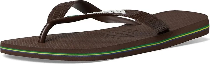 Havaianas Brazil Logo Sandals Men's Sandals Dark Brown/White : EU 43/44 (US Men's 11/12) M, Rubber - Image 4