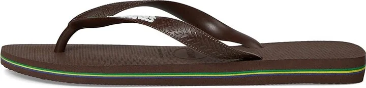 Havaianas Brazil Logo Sandals Men's Sandals Dark Brown/White : EU 43/44 (US Men's 11/12) M, Rubber - Image 5