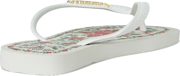 Havaianas Farm Flower Tapestry Sandals Women's Wedge Shoes White : EU 41-42 (US Women's 11-12) M, Rubber - Image 3
