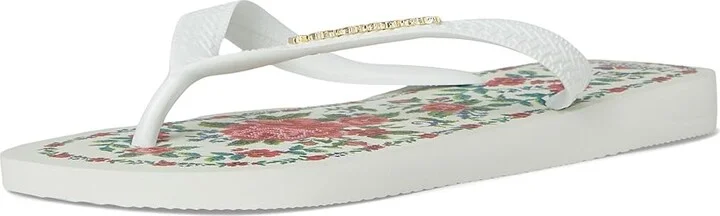 Havaianas Farm Flower Tapestry Sandals Women's Wedge Shoes White : EU 41-42 (US Women's 11-12) M, Rubber - Image 4