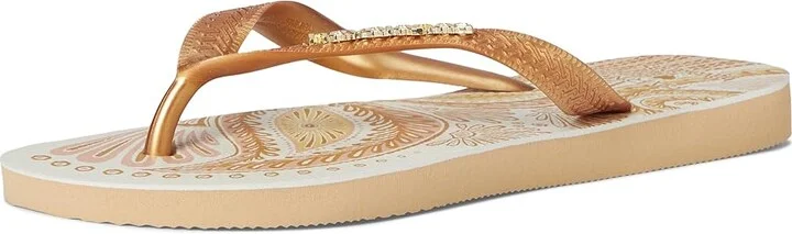 Havaianas Farm Papillon Sandals Women's Wedge Shoes Golden : EU 37-38 (US Women's 7-8) M, Rubber - Image 4