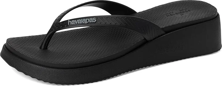 Havaianas High Platform II Sandals Women's Wedge Shoes Black : EU 36 (US Women's 6) M, Rubber - Image 5