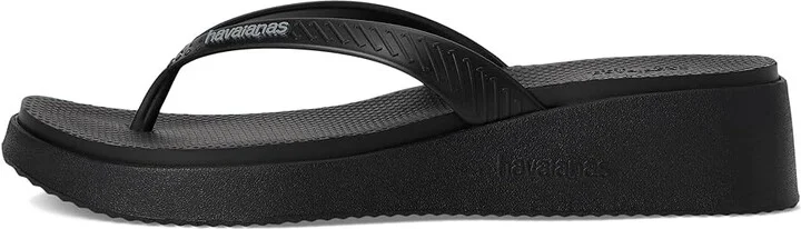 Havaianas High Platform II Sandals Women's Wedge Shoes Black : EU 36 (US Women's 6) M, Rubber - Image 6