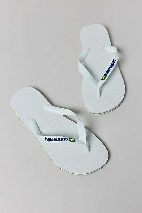 Havaianas Men's Brazil Logo Flip Flop Sandal in White