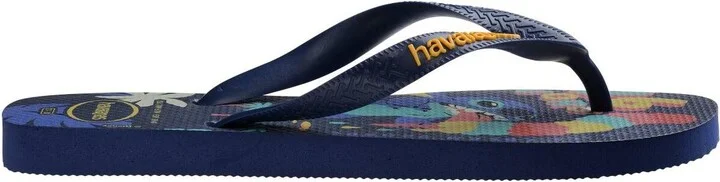 Havaianas Men's Top Disney Round Toe Sandals - Navy, Yellow - Image 2