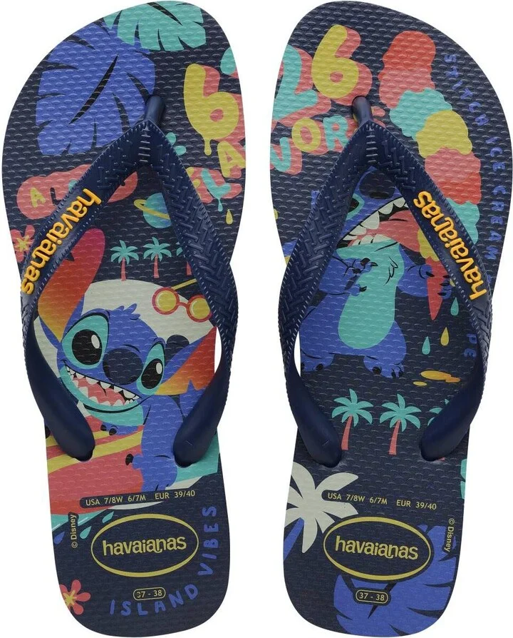 Havaianas Men's Top Disney Round Toe Sandals - Navy, Yellow - Image 6