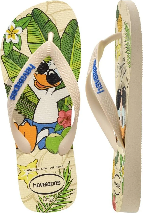 Havaianas Men's Top Disney Round Toe Sandals - Navy, Yellow - Image 9