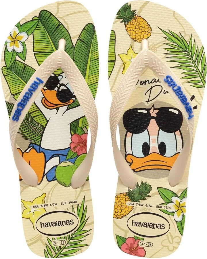 Havaianas Men's Top Disney Round Toe Sandals - Navy, Yellow - Image 11