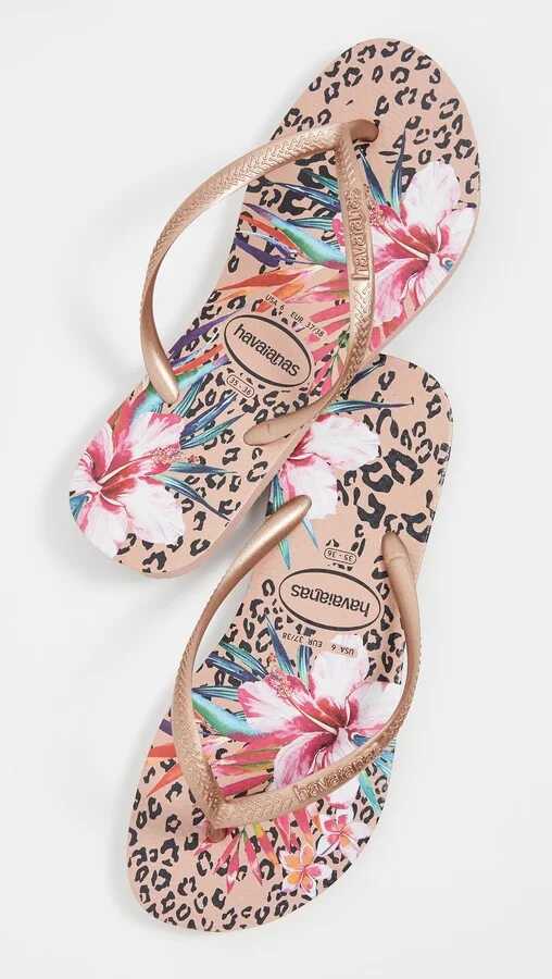 Havaianas Slim Animal Floral Flip Flops - Image 2