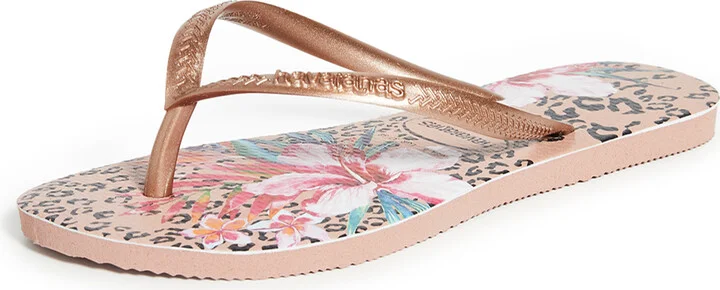Havaianas Slim Animal Floral Flip Flops