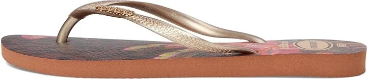 Havaianas Slim Animal Floral Fusion Sandals Women's Sandals Rust : EU 39-40 (US Women's 9-10) M, Rubber - Image 4